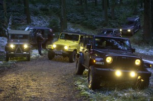 jeeps at night