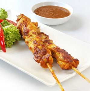 Grilled chicken satay