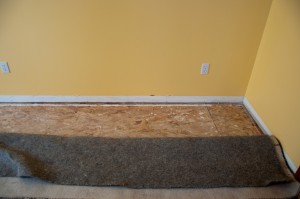 pulling up carpet
