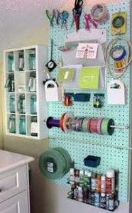 pegboard craft storage