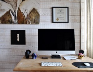 computer on desk