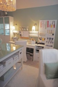 work surfaces in craft room