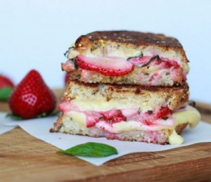 Grilled fruit and cheese