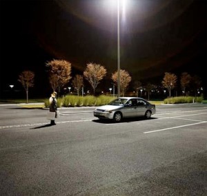 Caution in parking lots