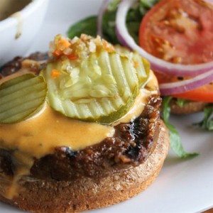 Cheese veggie burger