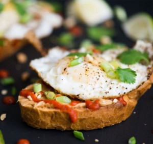 Spicy peanut butter sandwich