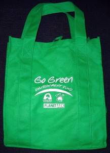 green reusable shopping bag