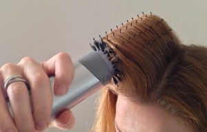 using a hot brush