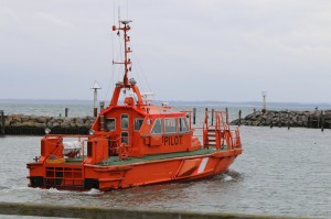 Pilot boat in harbor