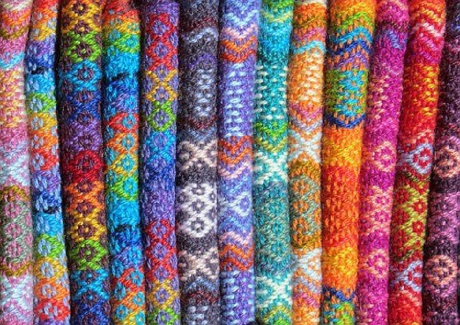 Colorful knitted fabrics