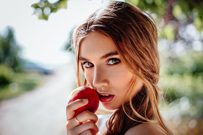 Sexy and flirtatious woman