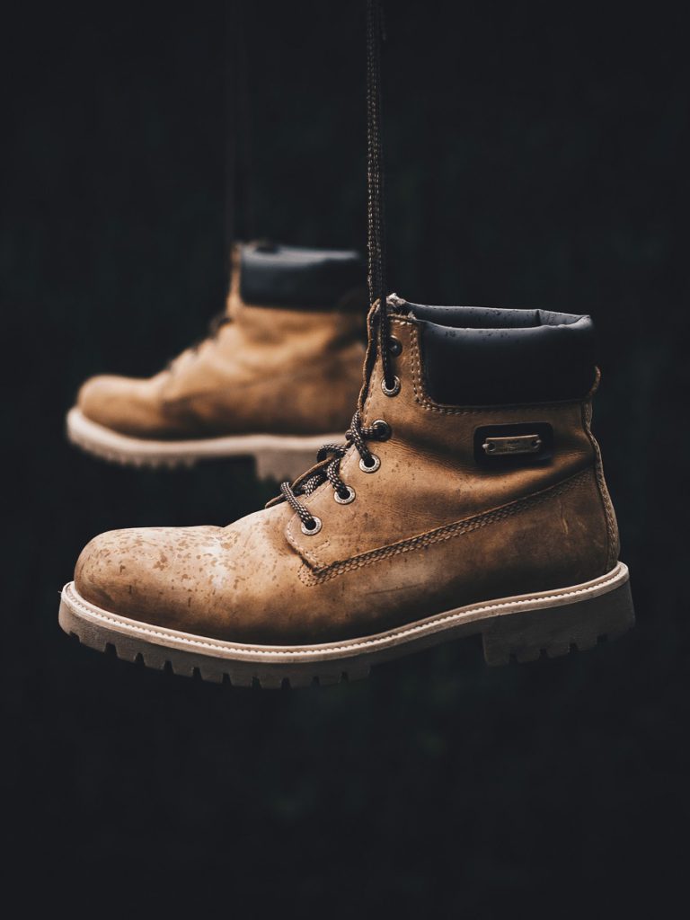 dirty leather shoes