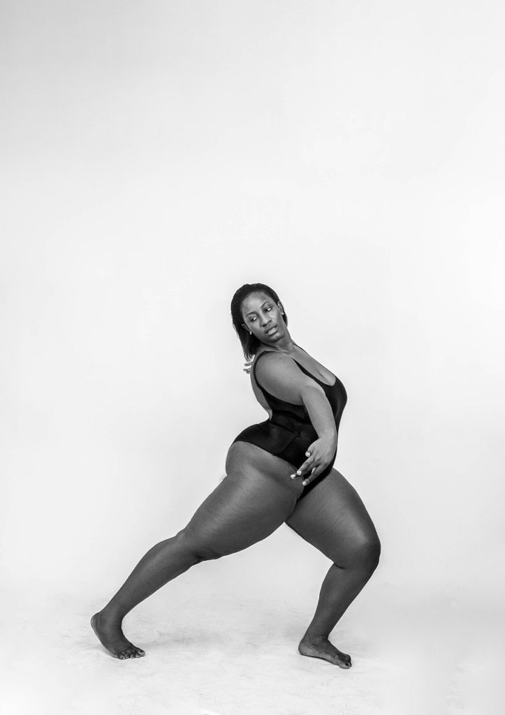 plus size woman on swim suit