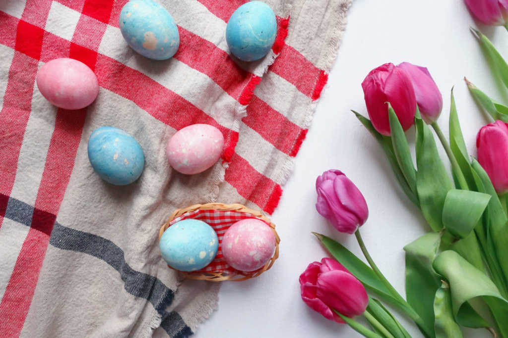 easter basket flowers