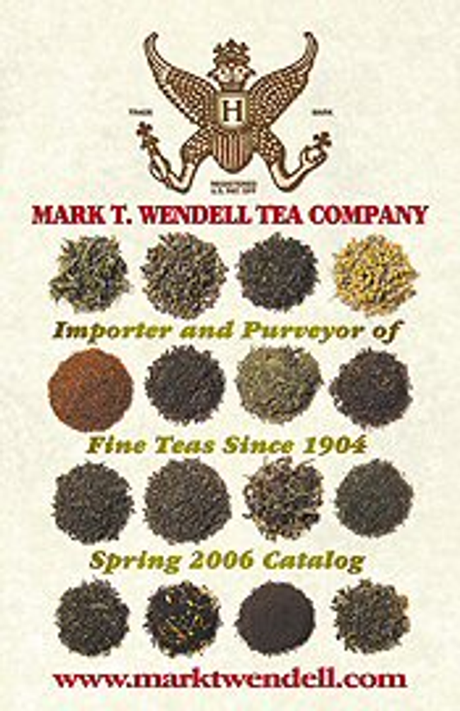 Mark T. Wendell Tea Company Catalog Cover