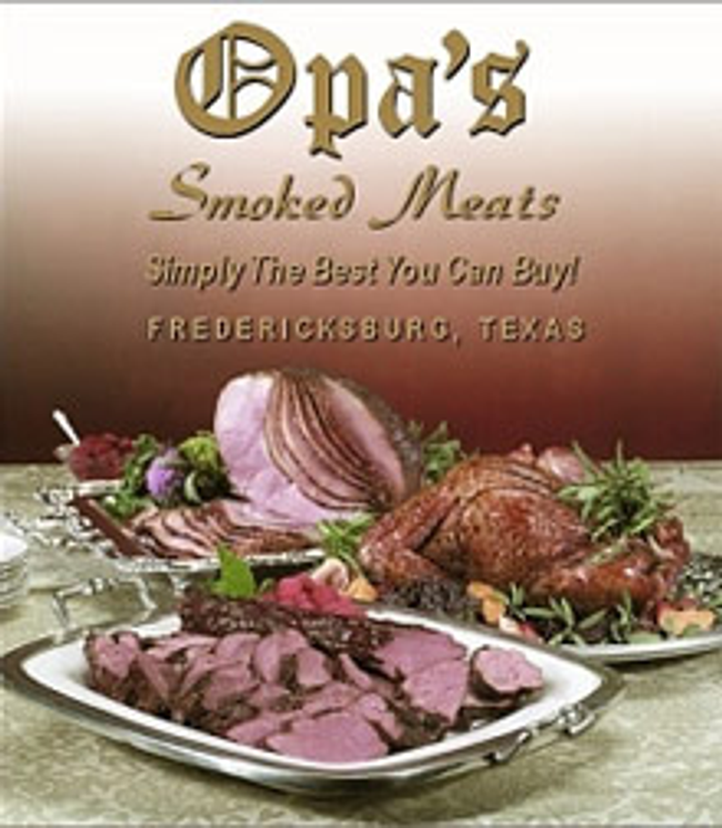Opa's Smoked Meats Catalog Cover