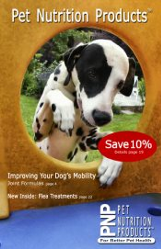Pet Nutrition Products Catalog Cover