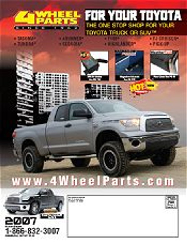 Toyota ® Trucks - Performance Products Catalog Cover