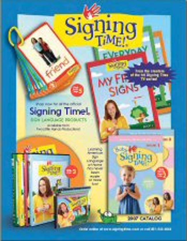 Signing Time Catalog Cover