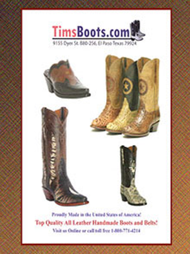Tims Boots Catalog Cover