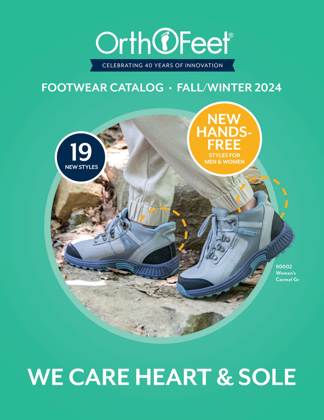 Orthofeet Fall/Winter 2024 Footwear Catalog Catalog Cover