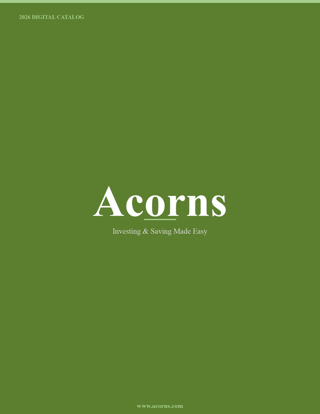 Acorns 2026 Catalog Cover