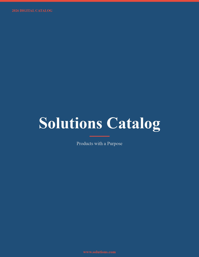 Solutions Catalog 2026 Catalog Catalog Cover