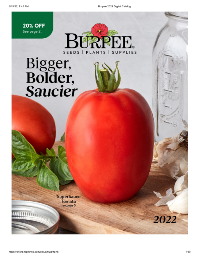 Free Catalog Burpee 2021 Mail Order Catalog Request