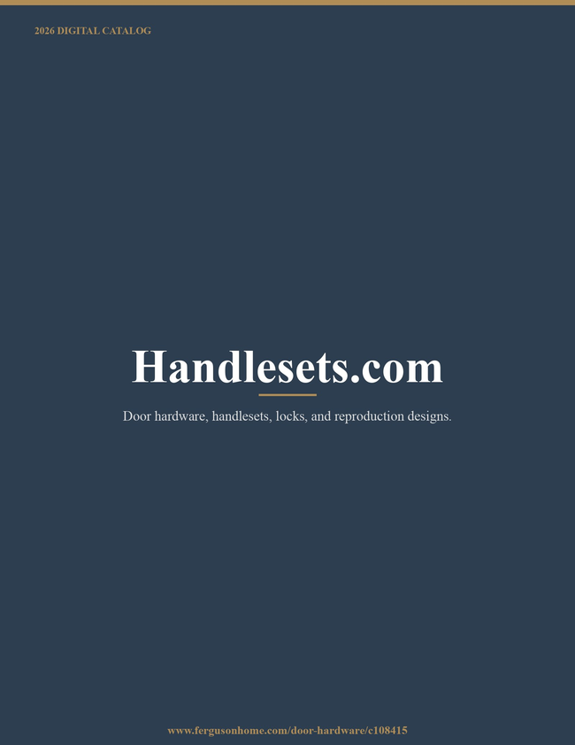 Handlesets.com 2026 Catalog Catalog Cover
