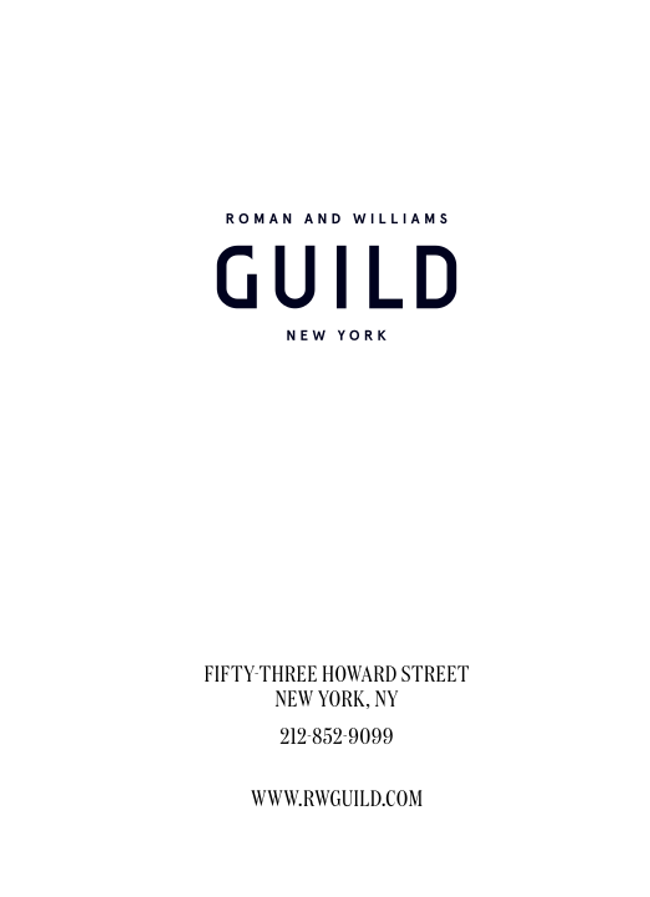Roman & Williams - Guild Catalog Cover