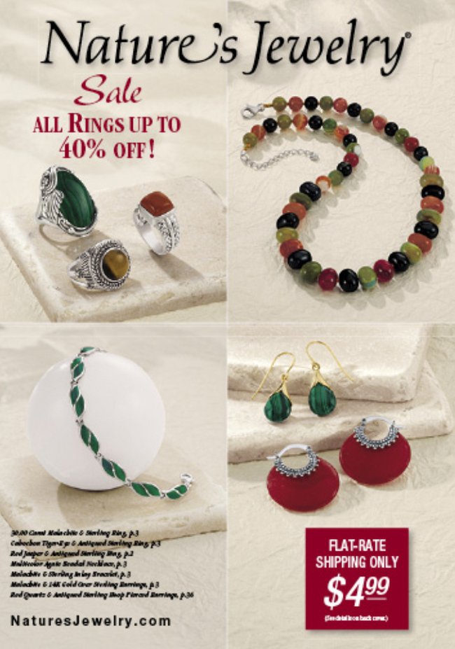 Nature's Jewelry Catalog Cover