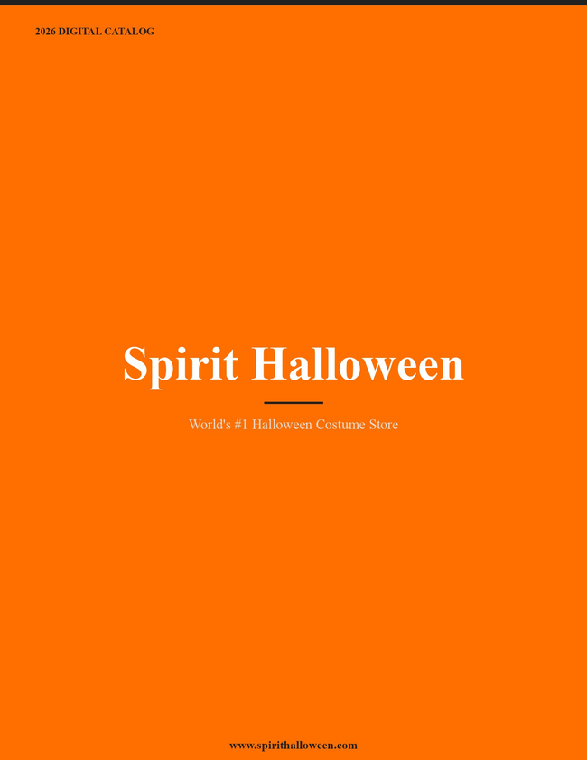 Spirit Halloween 2026 Catalog Catalog Cover