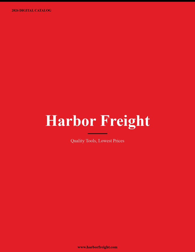 Harbor Freight 2026 Catalog Catalog Cover