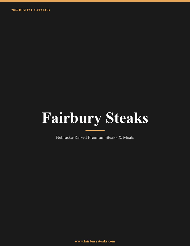 Fairbury Steaks 2026 Catalog Catalog Cover