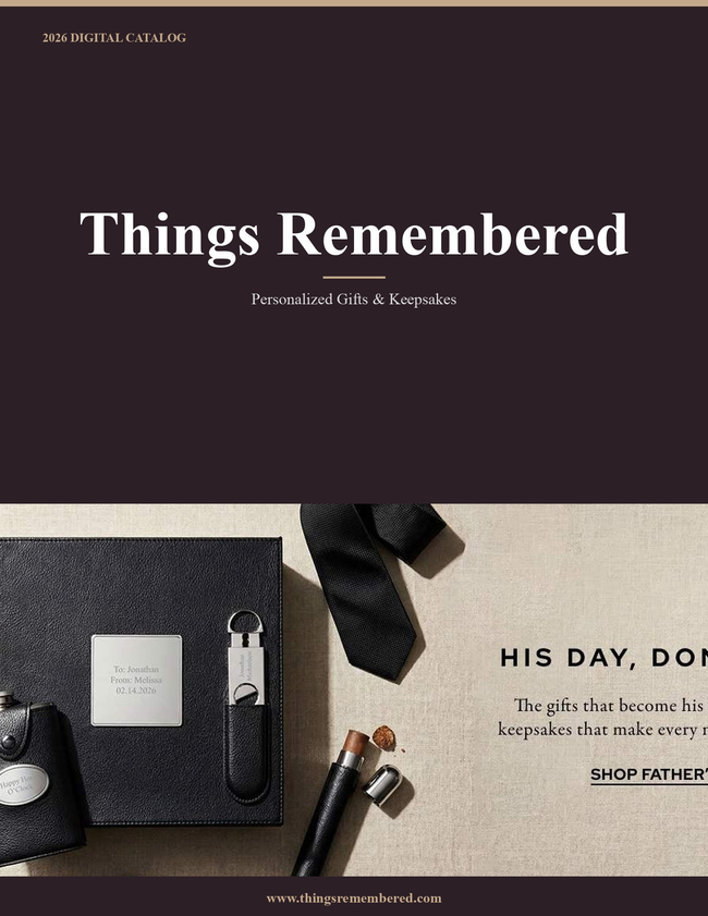 Things Remembered 2026 Catalog Catalog Cover