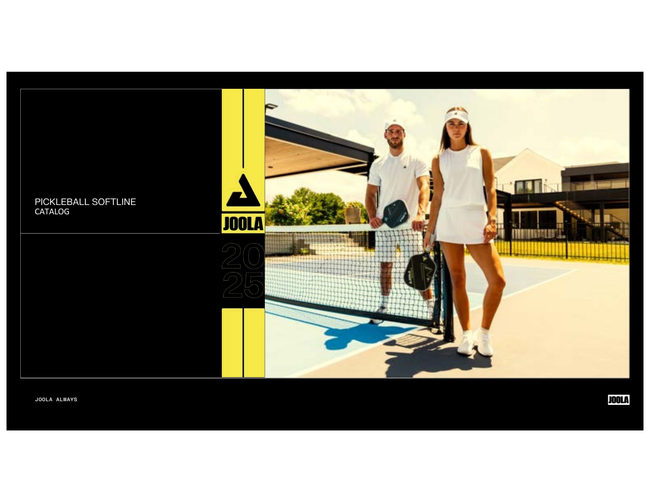 JOOLA Pickleball Apparel & Softline 2025 Catalog Cover