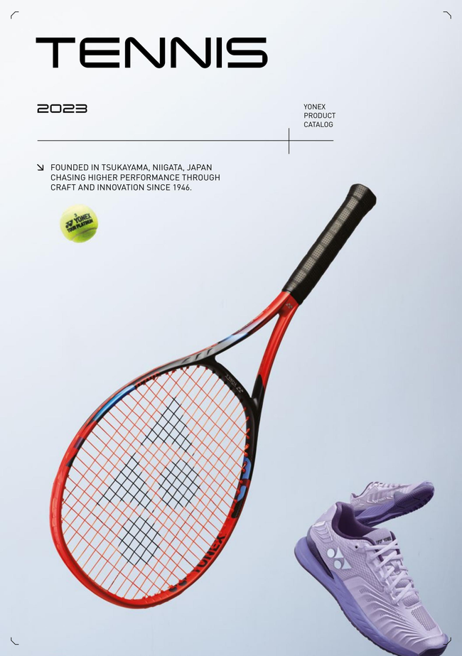 Yonex Tennis 2023 Catalog Catalog Cover