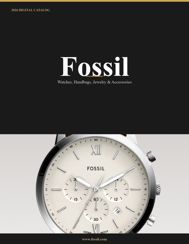 Fossil 2026 Catalog Catalog Cover