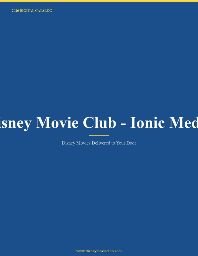 Disney Movie Club - Ionic Media 2026 Catalog Cover