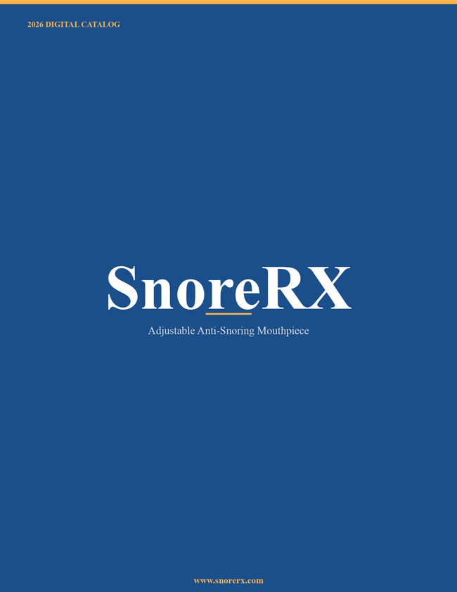 SnoreRX 2026 Catalog Cover