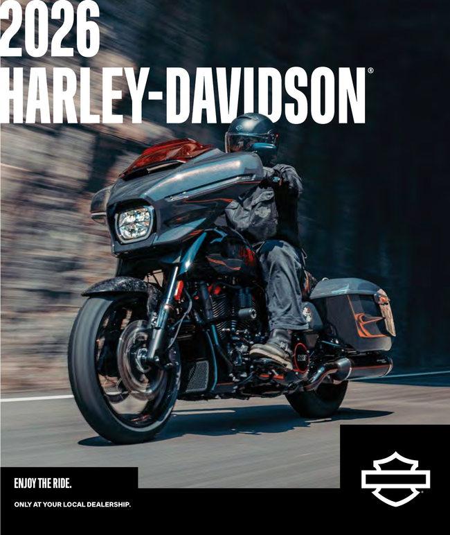 Harley-Davidson 2026 Motorcycles Brochure Catalog Cover