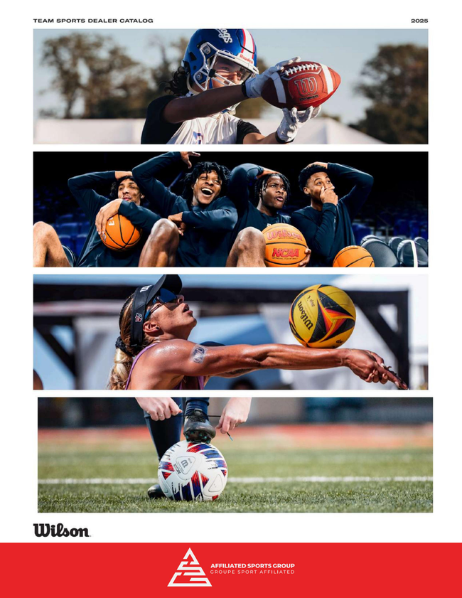 Wilson Team Sports 2025 Catalogue Catalog Cover