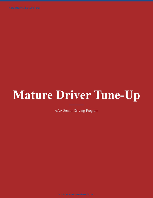 Mature Driver Tune-Up 2026 Catalog Cover