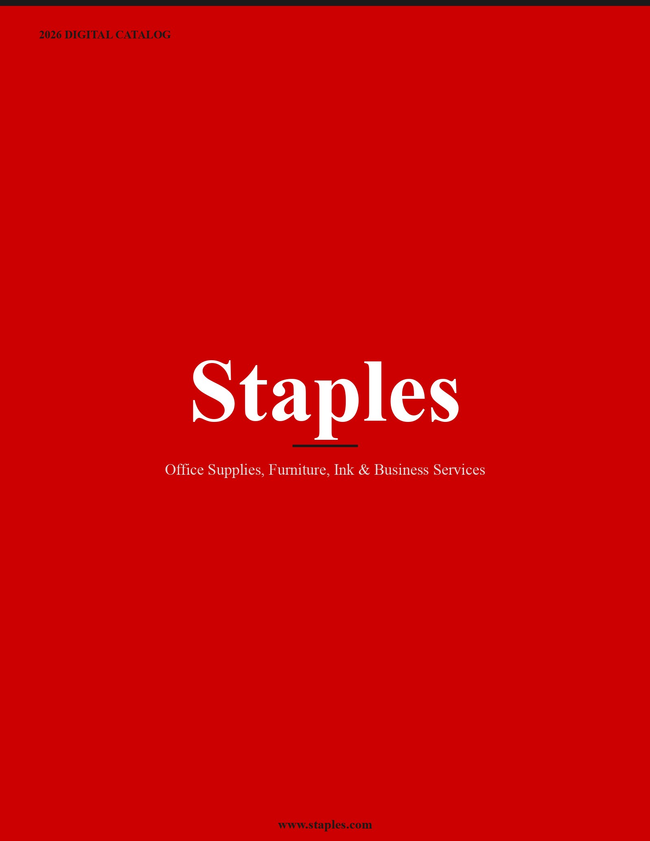 Staples 2026 Catalog Catalog Cover