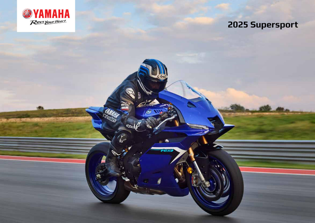 Yamaha 2025 Supersport Motorcycles Brochure Catalog Cover