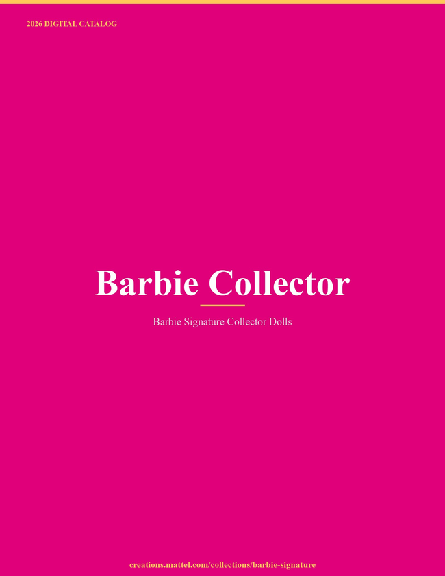 Barbie Collector 2026 Catalog Catalog Cover