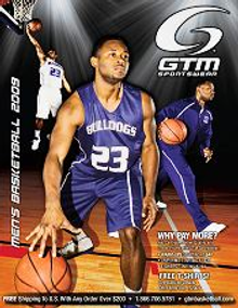 Picture of custom basketball uniforms from Basketball by GTM Sportswear catalog