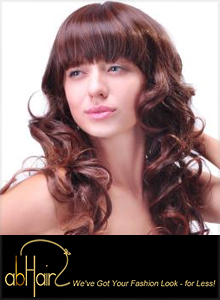 Picture of affordable hair extensions from abHair catalog