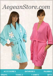 Picture of terry cloth bathrobes for women from Aegean Store - Robes & Sleepwear catalog