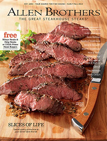 Picture of mail order steaks from Allen Brothers catalog